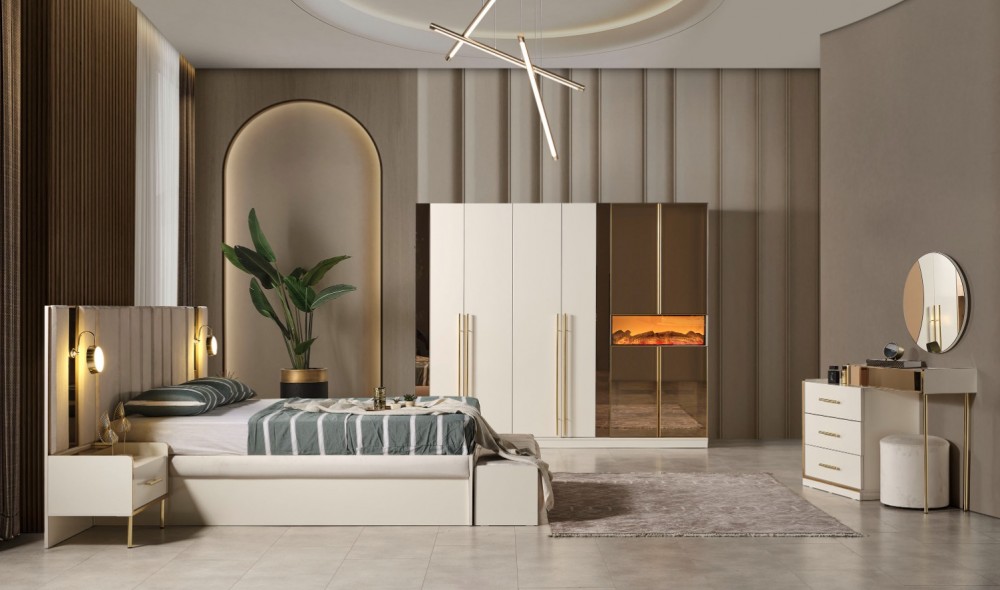 Alyans Yatak Odası (Baza Bench ve Puf Hediye)