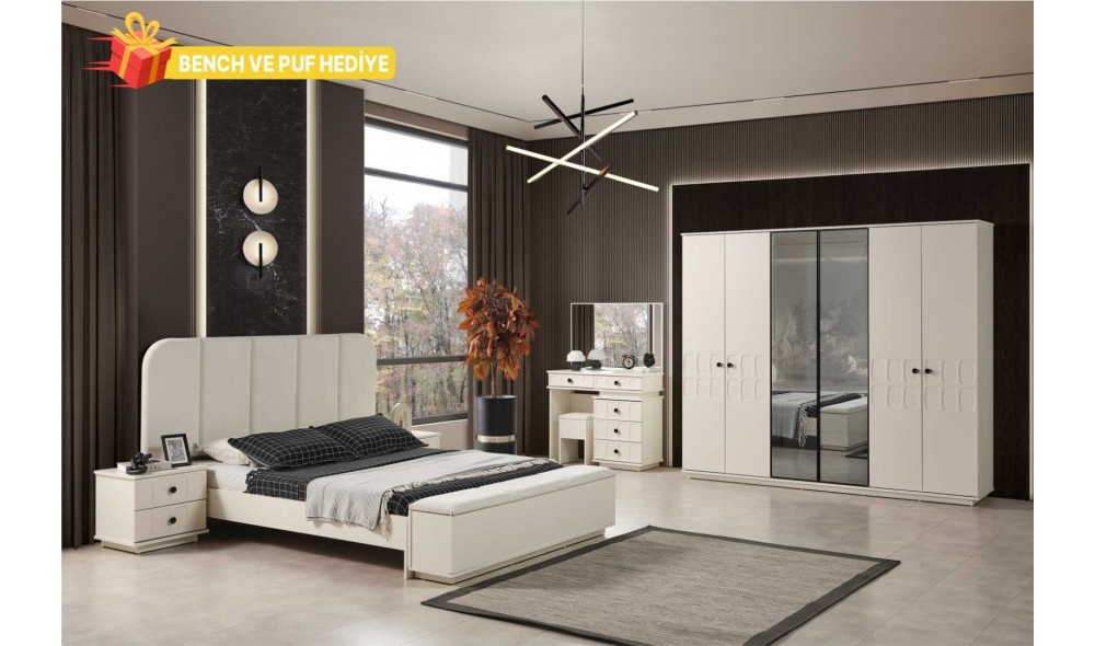 Petek Yatak Odası (Ön yüzler mdf iç iskelet suntalem malzemeden üretilmiştir)