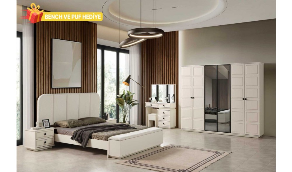 Vizyon Yatak Odası (Ön yüzler mdf iç iskelet suntalem malzemeden üretilmiştir)