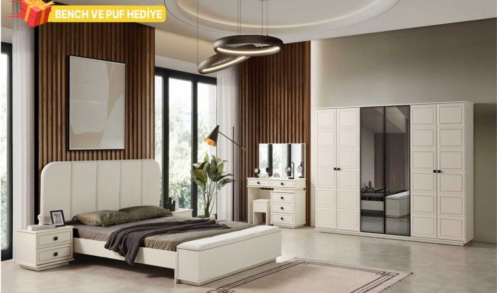 Vizyon Yatak Odası (Ön yüzler mdf iç iskelet suntalem malzemeden üretilmiştir)