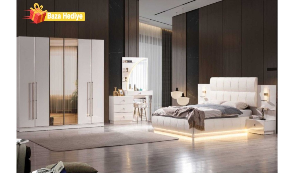 Güneş Yatak Odası (Ön yüzler mdf iç iskelet suntalem malzemeden üretilmiştir)