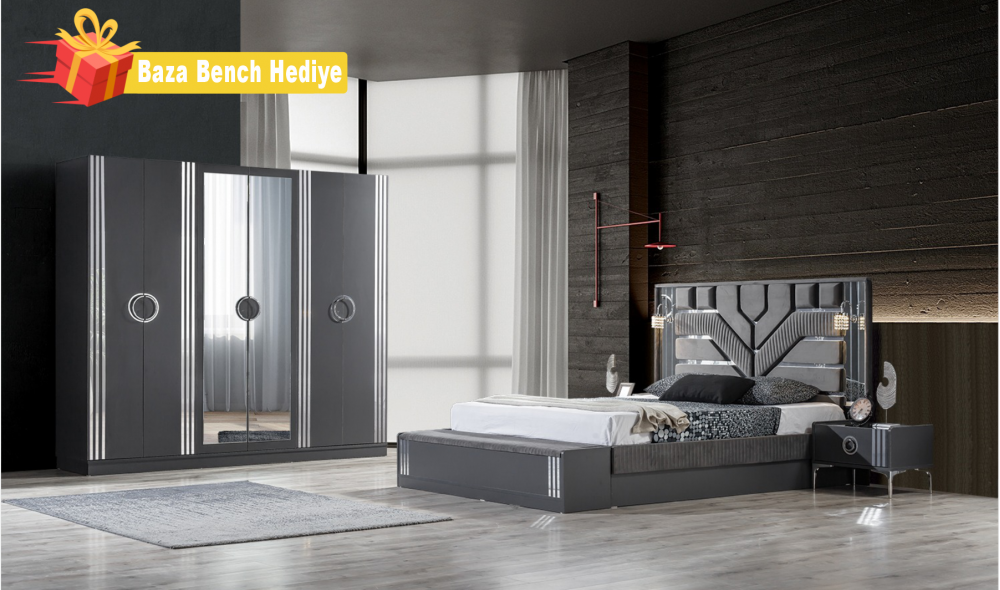 Alya Yatak Odası Baza ve Bench Hediyeli
