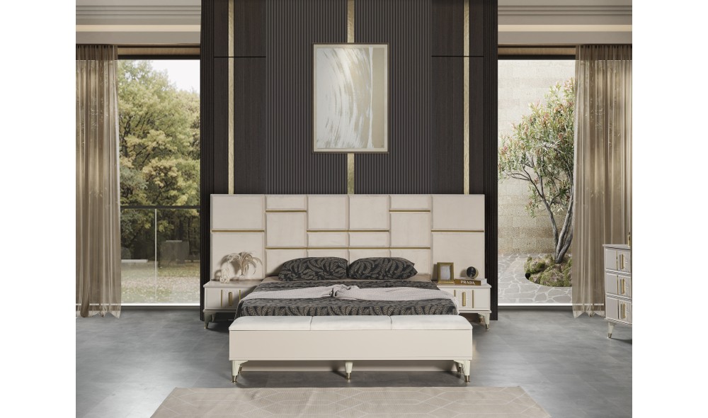 Orkide Yatak Odası (Ön yüzler mdf iç iskelet suntalem malzemeden üretilmiştir)