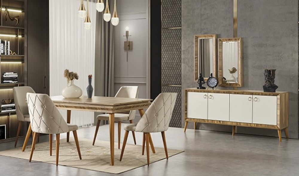 Anadolu Ceviz Krem Yemek Odası