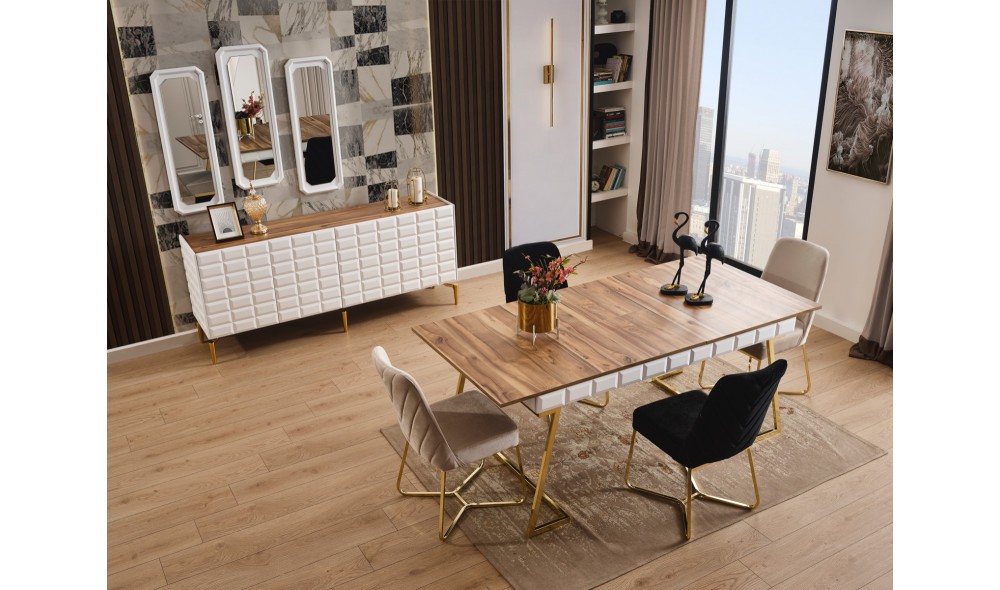 Ağva Ceviz Yemek Odası %100 MDF