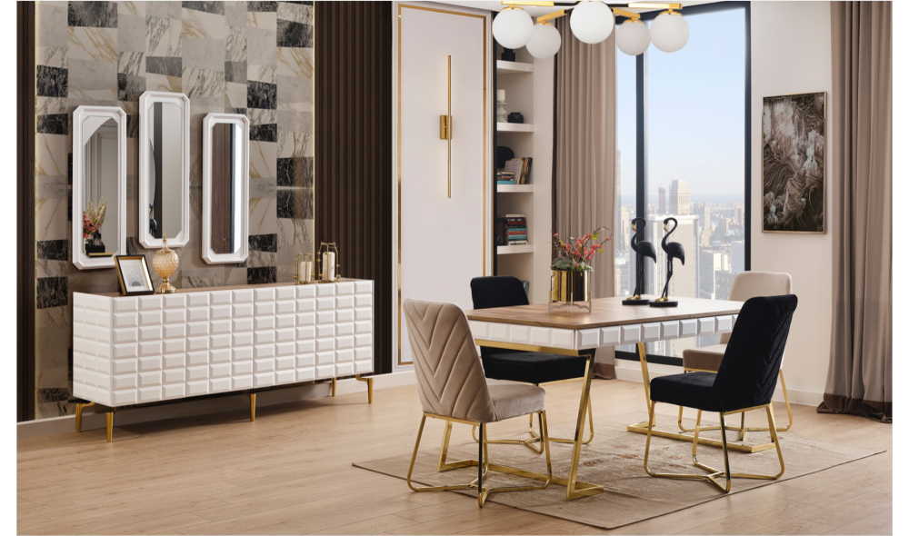 Ağva Ceviz Yemek Odası %100 MDF