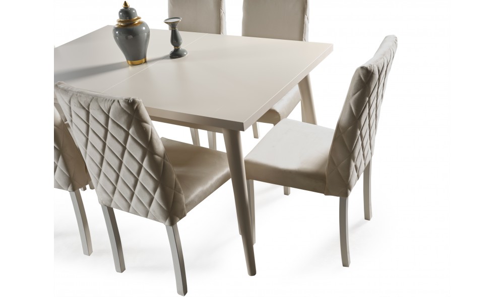 Kristal Yemek Odası (Ön yüzler %100 mdf kasa suntalem malzemeden üretilmiştir)