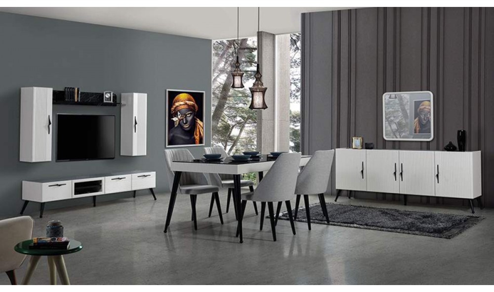 Nobel Yemek Odası (Ön yüzler %100 mdf kasa suntalem malzemeden üretilmiştir)